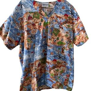 Cute “travel” scrub top.